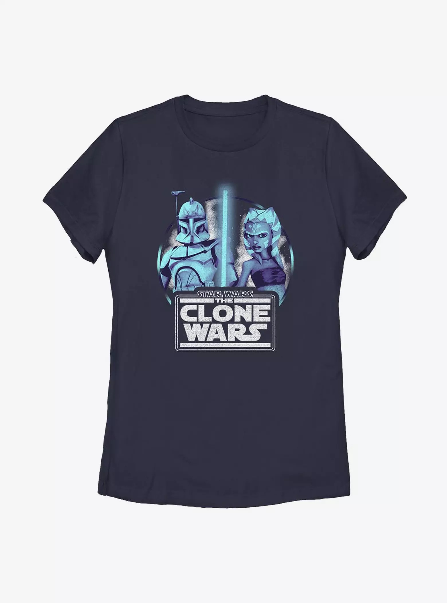 Star Wars: The Clone Wars Rex And Ahsoka Circle Womens T-Shirt | BoxLunch
