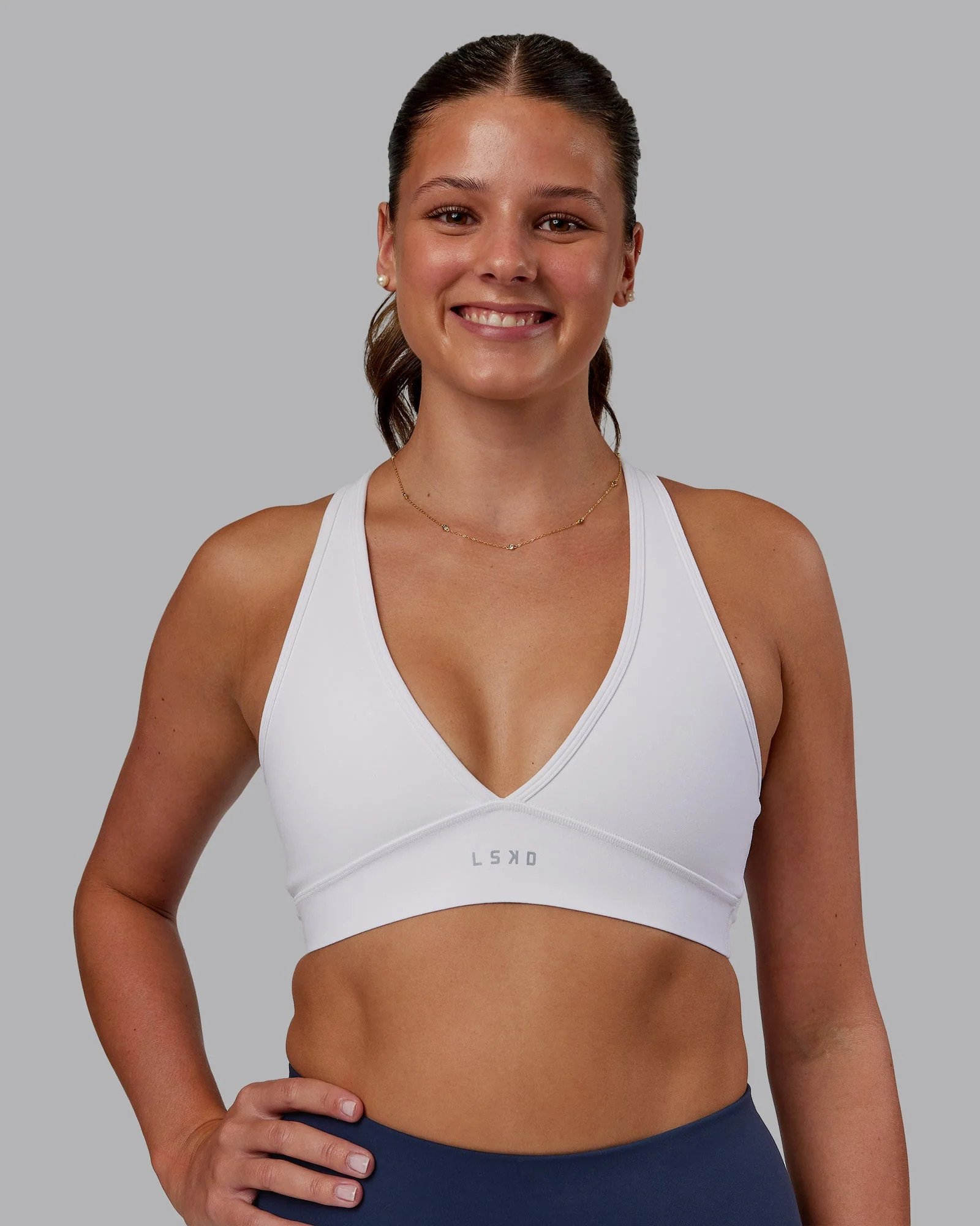 Stamina Sports Bra - White | LSKD | LSKD