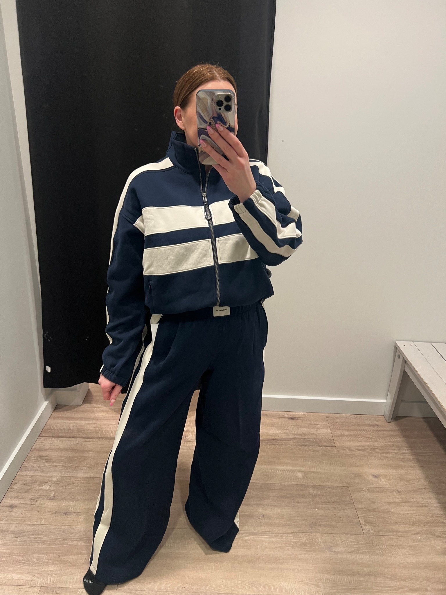 New track set at lululemon in true navy, a must-have! I got a small top and medium bottoms. 

#LTKfitnessgoals #LTKMidsize #LTKootd