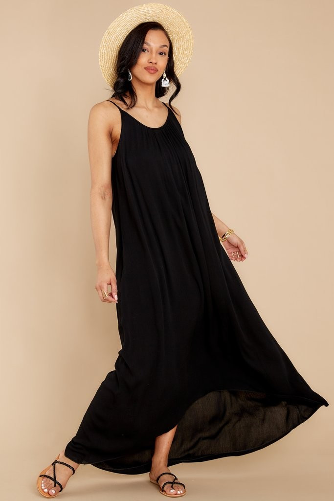 Hit The Road Black Maxi Dress | Red Dress 