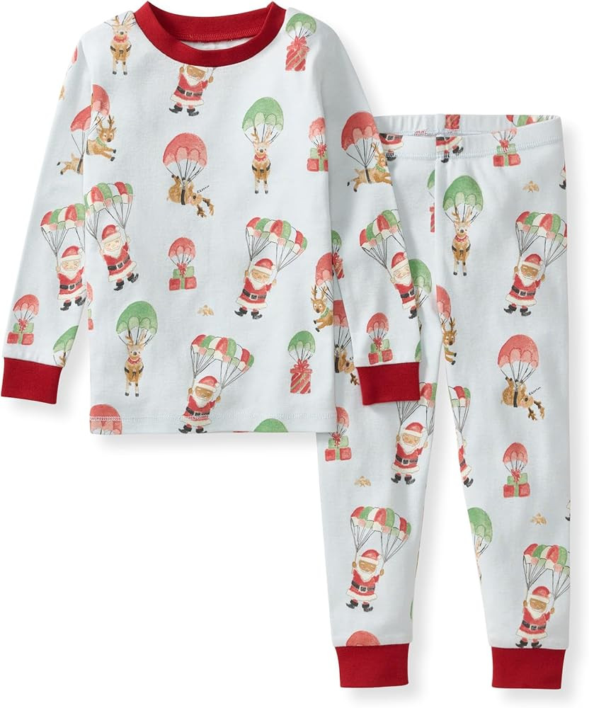 Burt's Bees Baby Girls' Pajamas, 2-Piece Long Sleeve Tee and Pants Organic Cotton PJ Set | Amazon (US)