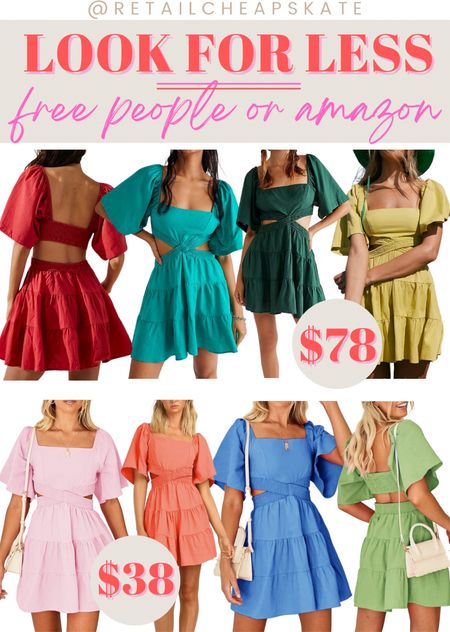 Look for less - Free People Cross of Sunlight Mini Dress Vs Amazon. Save vs Splurge  

#LTKstyletip #LTKunder50