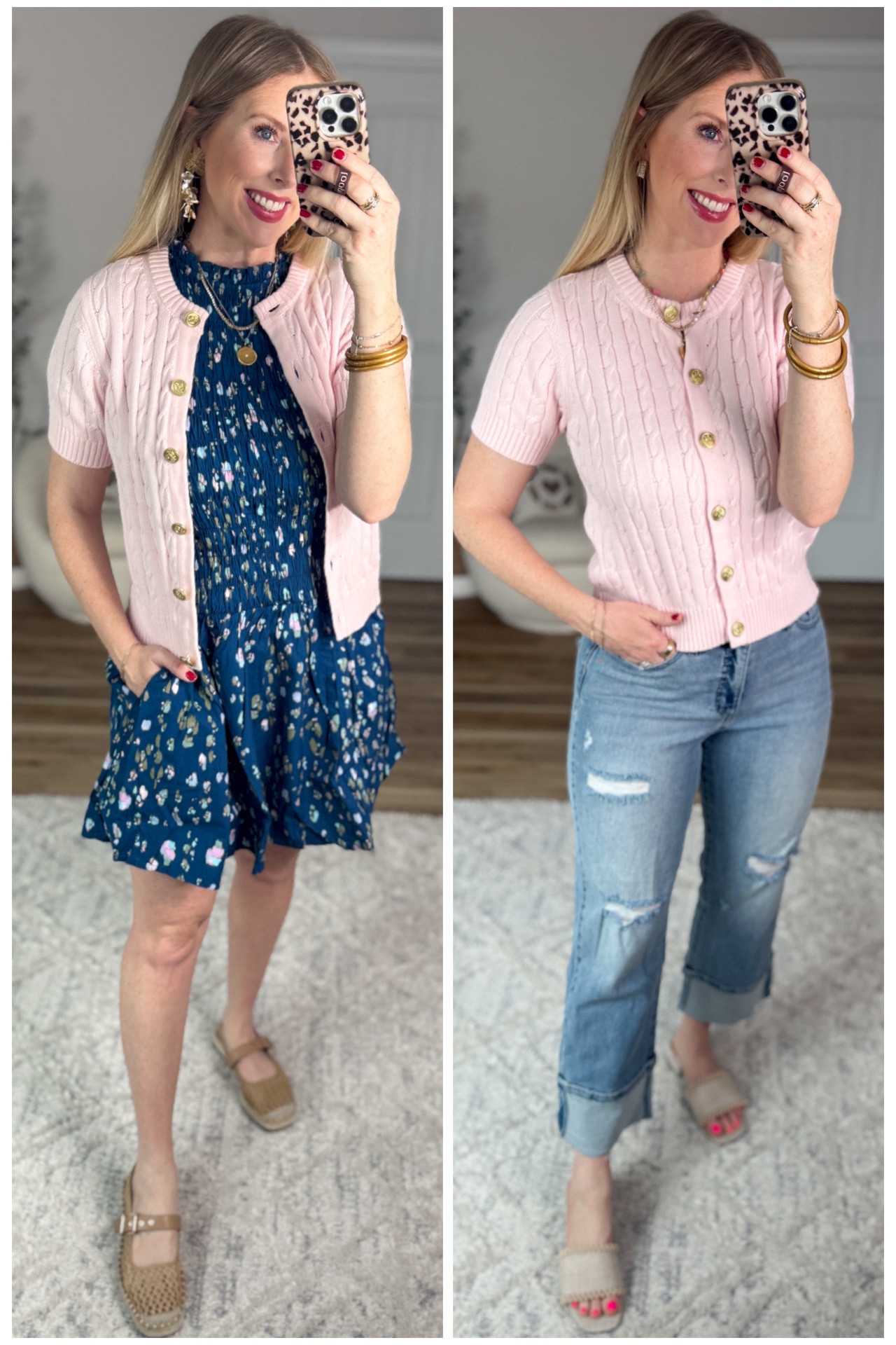 2 ways to wear this pink cardigan from Walmart! 

#LTKWorkwear #LTKmomlife #LTKootd