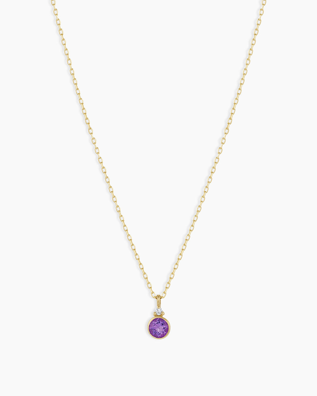 14K Gold Birthstone Necklace - 14K Solid Gold / Opal - October | gorjana