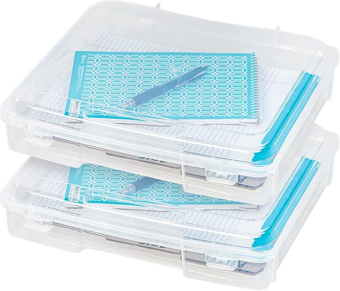 IRIS USA Board Game Storage Craft Organizer Box with Snap-Tight Latch Lid, 2-Pack Portable Plasti... | Amazon (US)