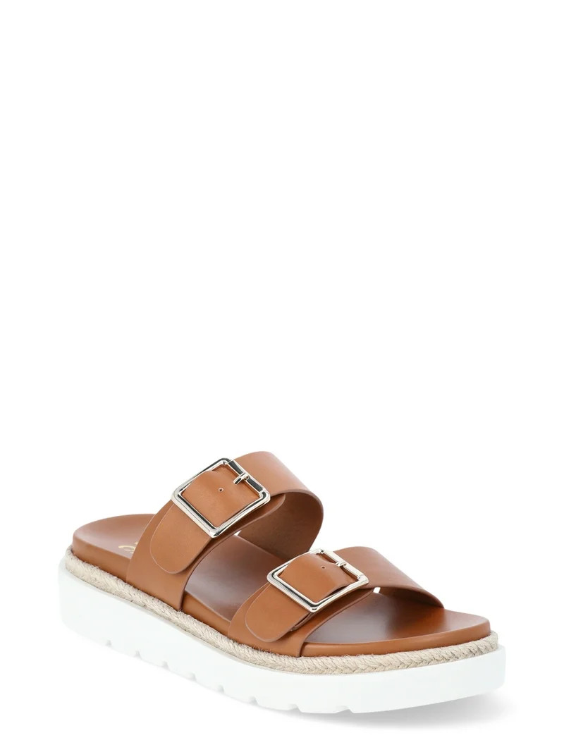 Madden NYC Women’s Flatform Two Strap Sandals - Walmart.com | Walmart (US)