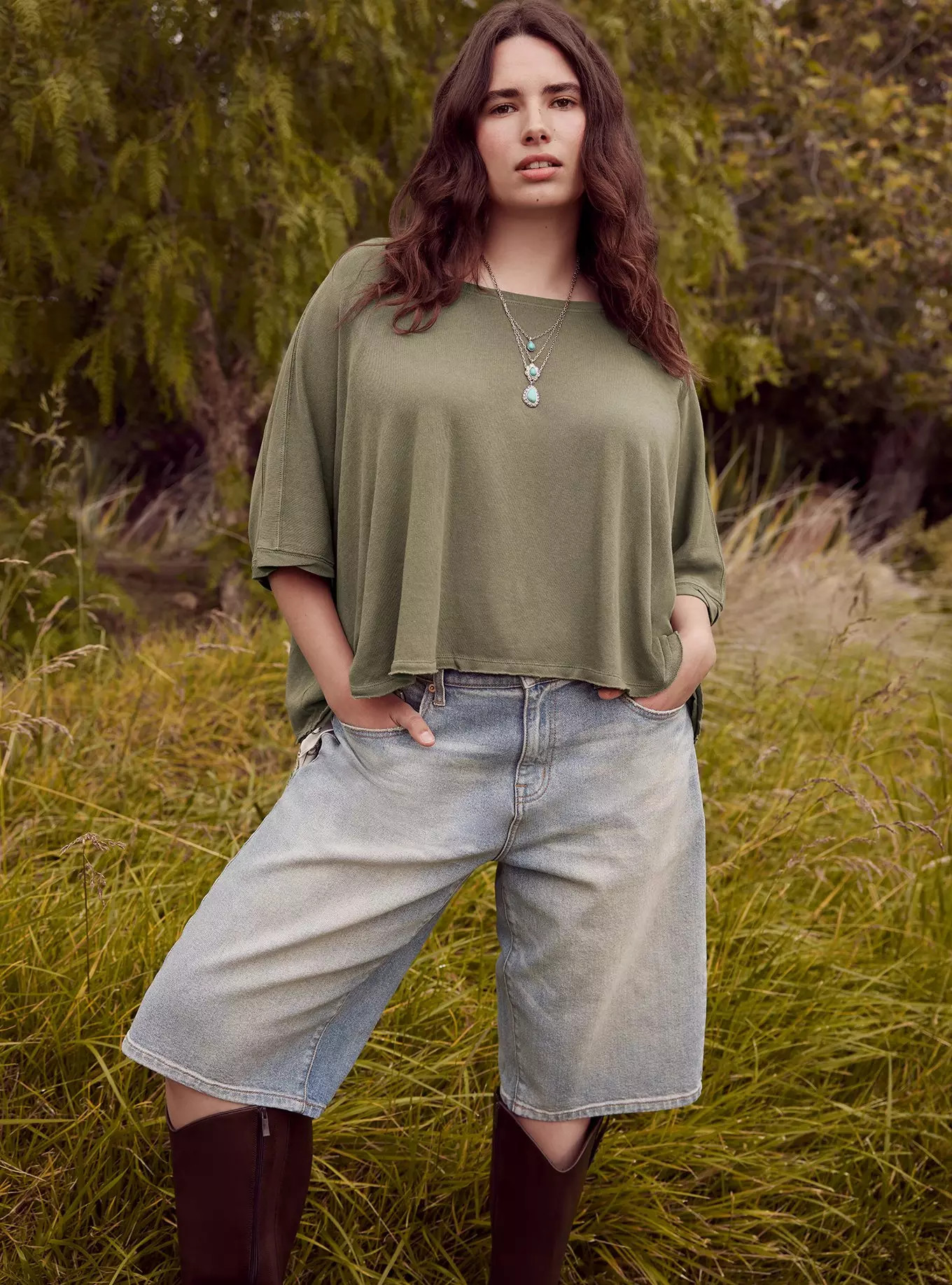 Festi Slouchy Long Short | Torrid (US & Canada)