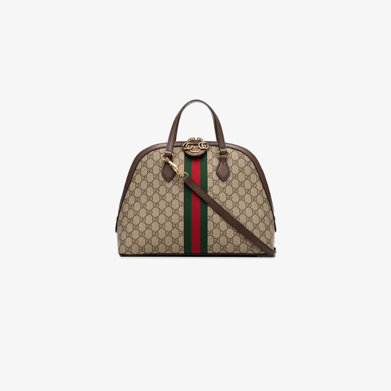 Gucci beige Ophidia GG medium top handle bag | Browns Fashion