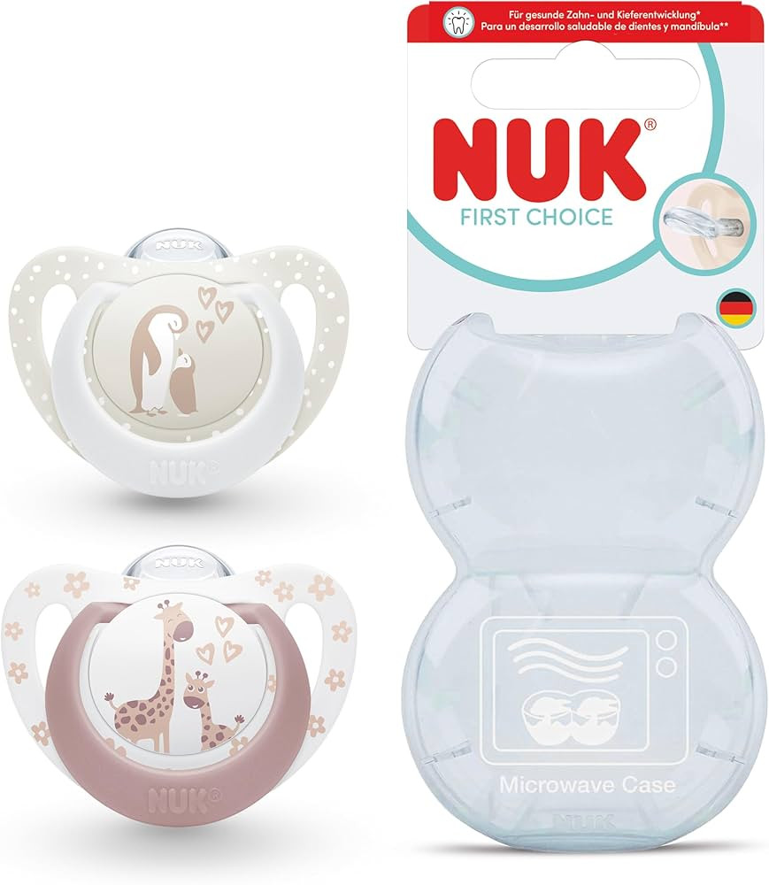 NUK First Choice Baby Dummies | 0-6 Months | Orthodontic Soothers | Soothes 99% of Babies** | Pen... | Amazon (UK)