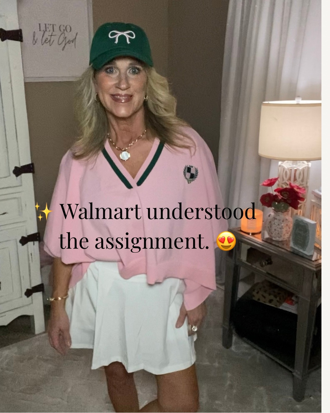 Walmart is giving major preppy vibes and I’m here for it! 💕🎀 This pink-and-green look is the perfect mix of sporty, feminine, and affordable. The bow hat might just be my favorite piece!

Shop this Walmart fashion find and more in my LTK! ✨

#LTKStyle #LTKFashion #LTKFinds #WalmartFashion #WalmartFinds #PreppyStyle #PreppyFashion #CountryClubChic #AffordableFashion #SummerStyle #FashionOver50 #WomenOver50Style #PinkAndGreen #OOTD #CasualChic #BudgetFriendlyFashion #StyleInspiration #EverydayFashion #WalmartStyle #FashionFinds

#LTKvlog #LTKU #LTKOver40