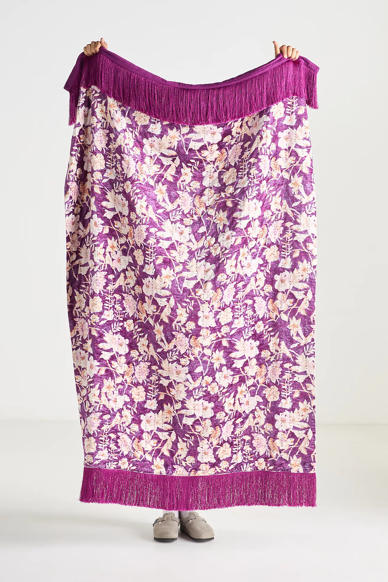 Valentina Velvet Throw Blanket | Anthropologie (US)