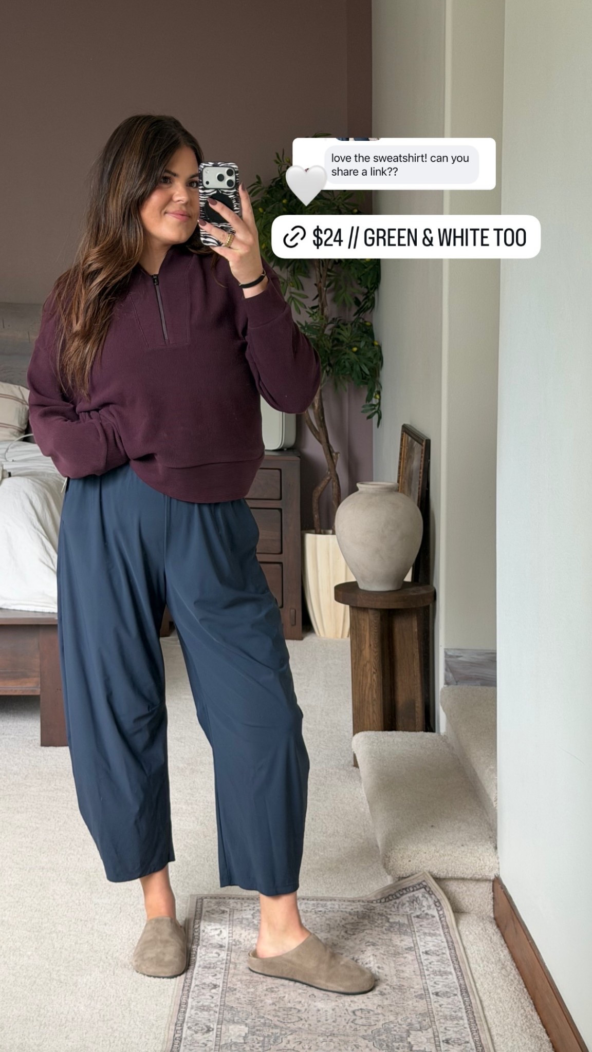 @Walmart size xl sweatshirt
@Steve Madden US fern clogs 
@oldnavy size large barrel leg sweats 

Midsize, size 12, size 14, mom style, curvy outfit, thick tummy approved