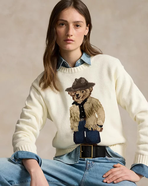 Polo Bear Cotton Crewneck Jumper for Women | Ralph Lauren® UK | Ralph Lauren (UK)