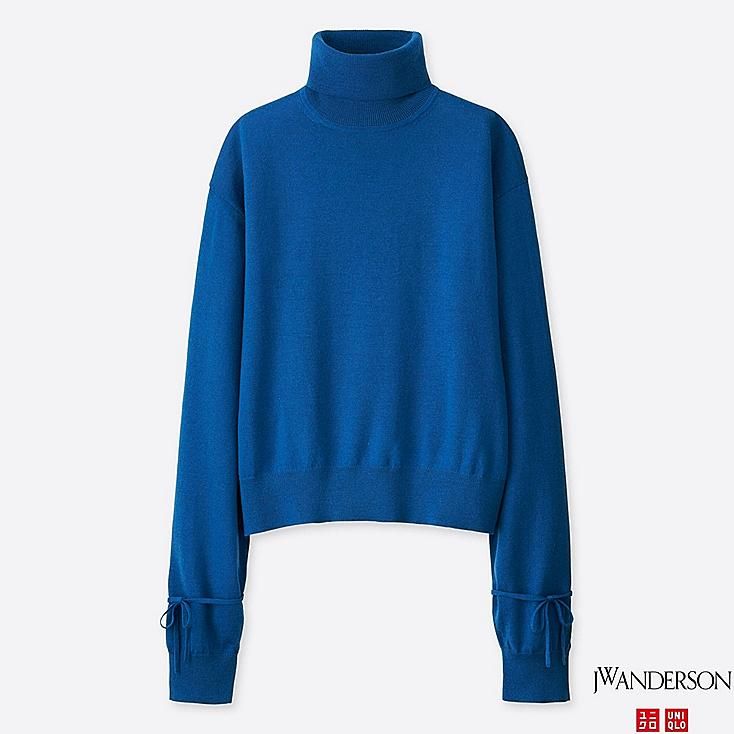 UNIQLO Women's JWA Oversize Turtleneck Sweater, Blue, XS | UNIQLO (US)