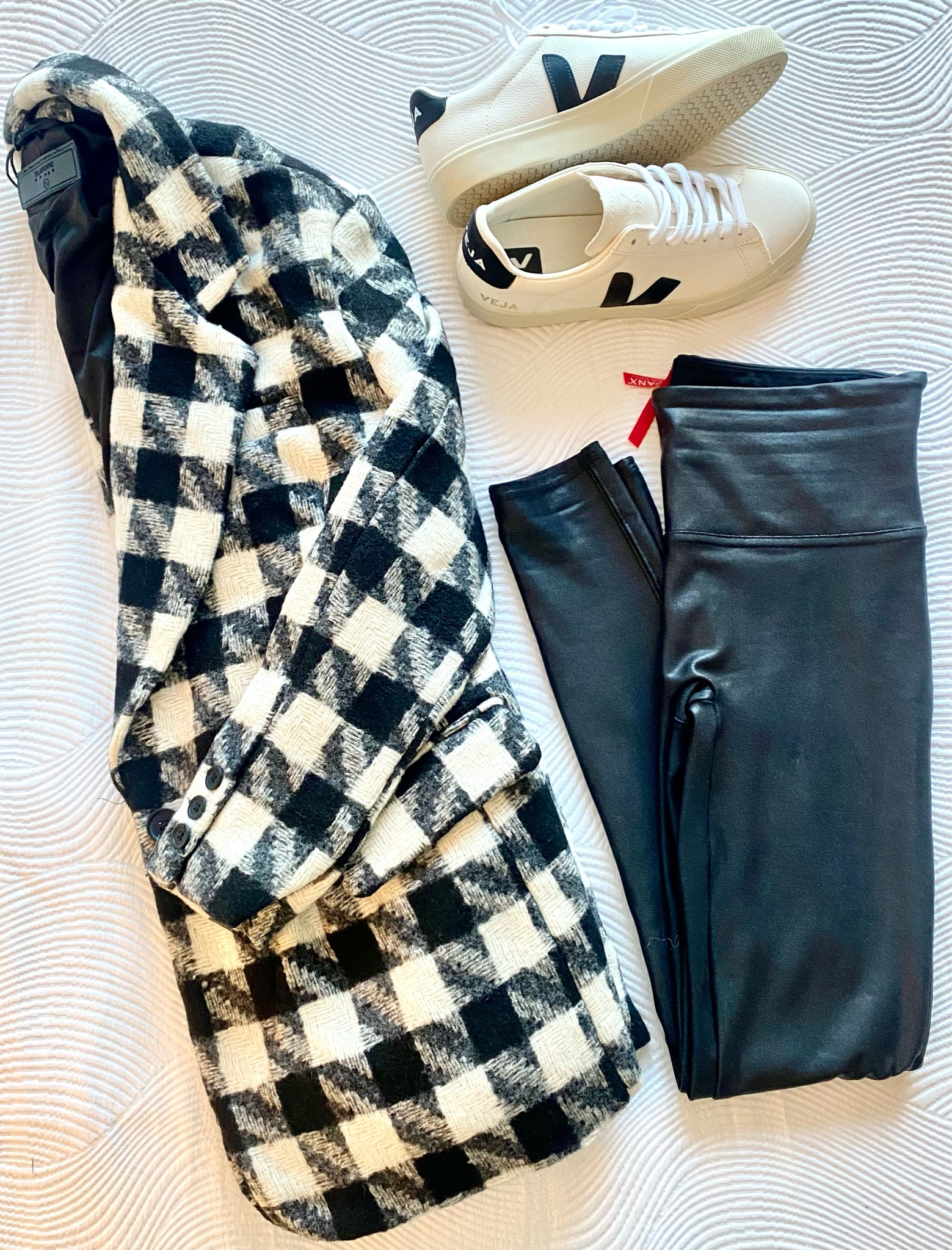 Pairing three holiday essentials
BlankNYC blazer, Veja, and Fuax leather leggings from Spanx 
#holidayfit 
#winter 
#styletips

#LTKunder100 #LTKGiftGuide #LTKHoliday