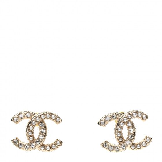 CHANEL

Crystal Pearl CC Earrings Gold | Fashionphile