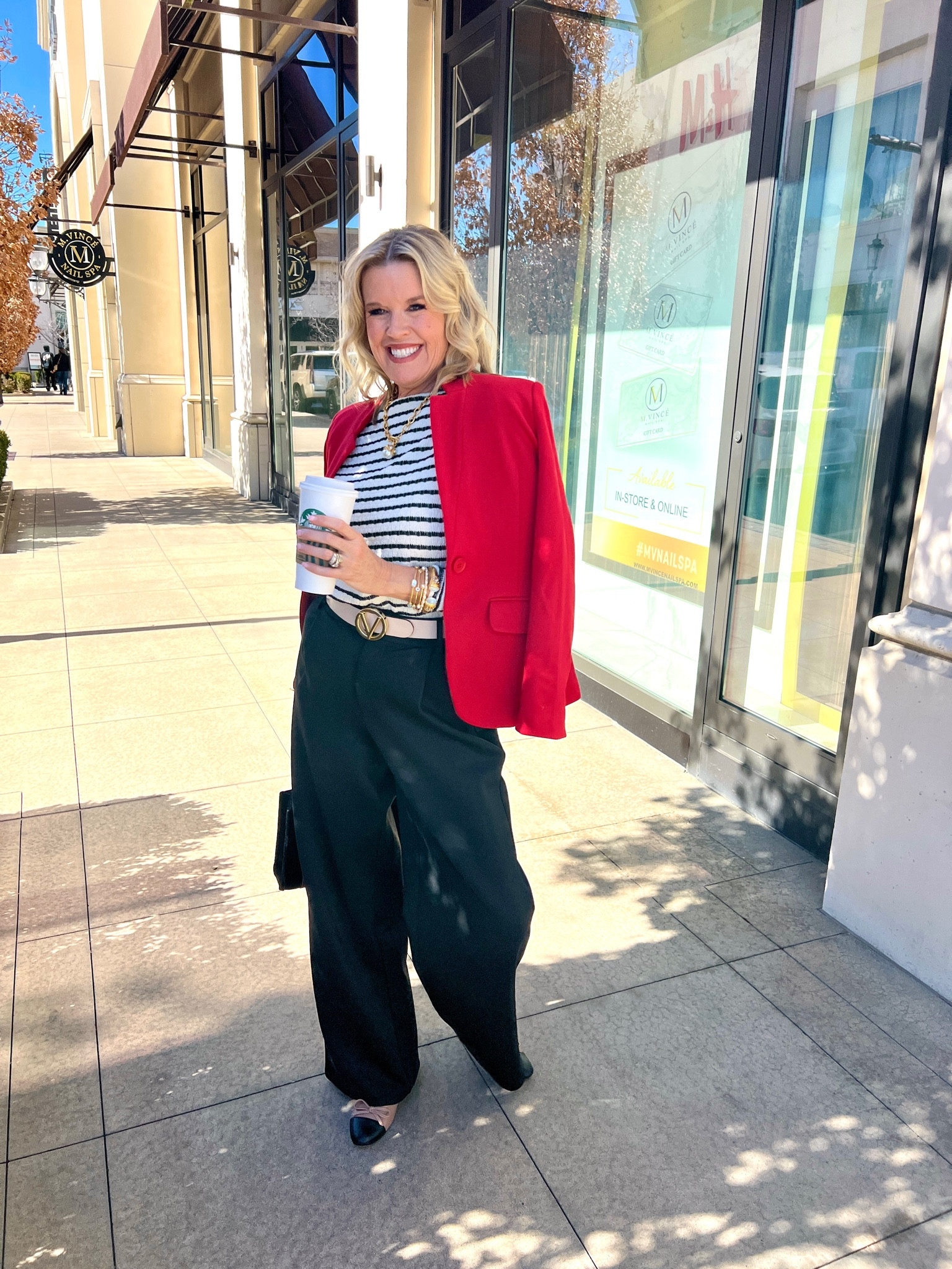 🚨 prime day Sale 

49% off  two day only
Notch blazer several colors 
Most colors $59

Fits tts, comes in several colors and truly so flattering great for work wear and a 3rd piece layer 

Scuba trouser by good America fits tts and so good works for tall girls too 

Stripe tee 3/4 sleeve and fits tts 

Cap toe ballet flat 

Valentino belt


Teacher outfits, taller girl outfits, workwear outfits 

#LTKxPrimeDay #LTKWorkwear #LTKSaleAlert