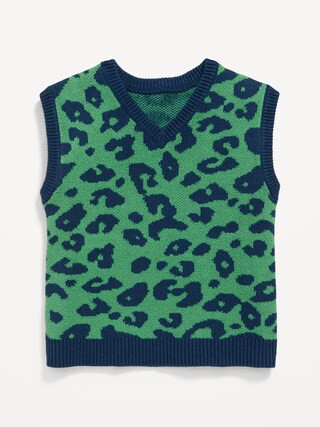 Printed Oversized Sweater Vest for Toddler Boys | Old Navy (CA)