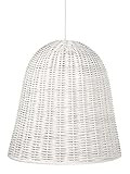 KOUBOO 1050071 Handwoven Wicker Bell Pendant lamp, Handwoven, 18" x 18" x 18", White | Amazon (US)