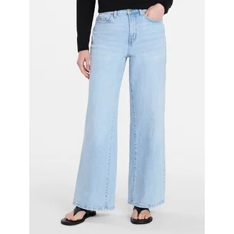Time and Tru Women's Wide Leg Jeans, 31" Inseam, Sizes 0-22, 0L-22L | Walmart (US)