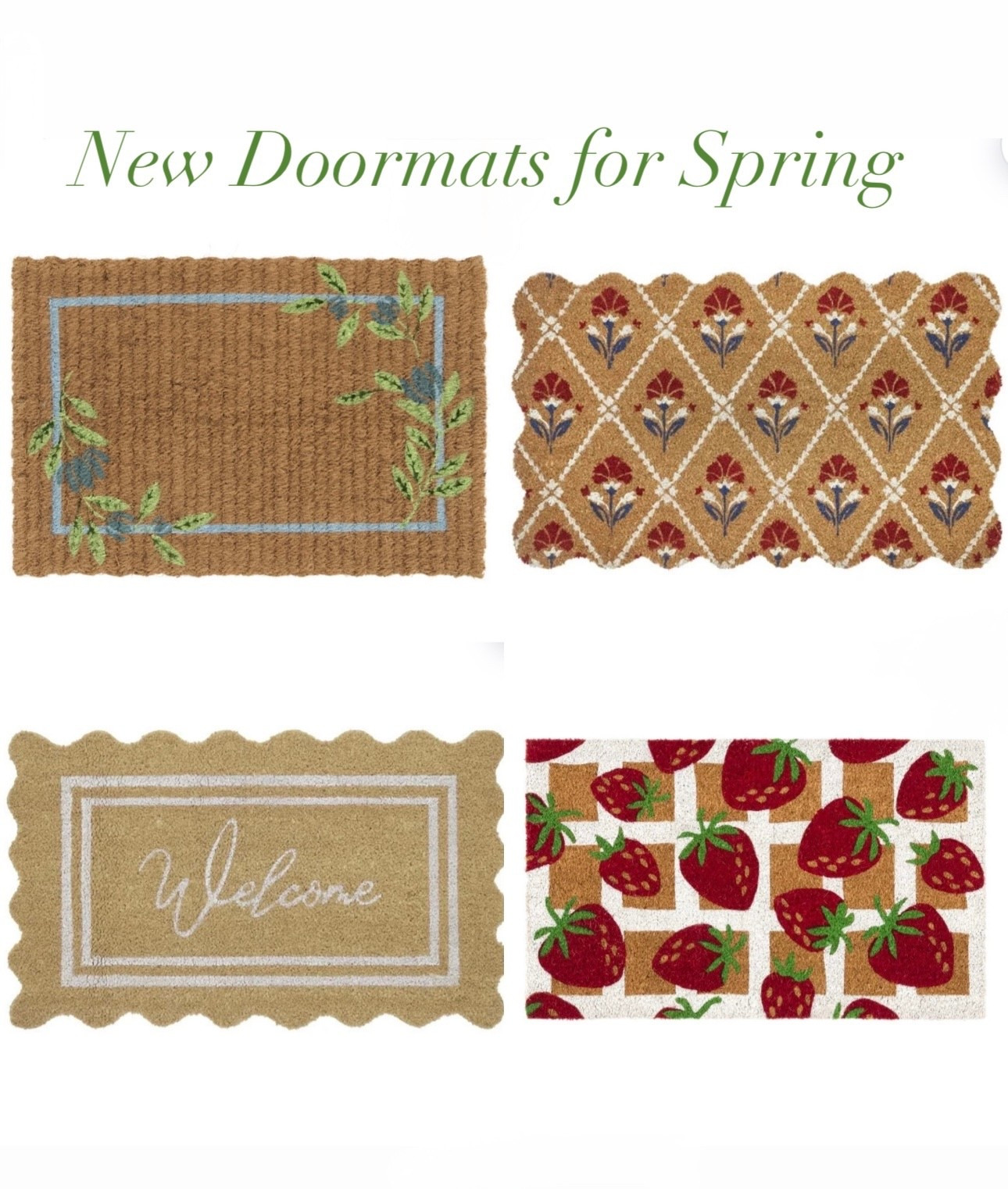 Spring doormats, front porch decor 

#LTKSeasonal #LTKdayinmylife #LTKHome