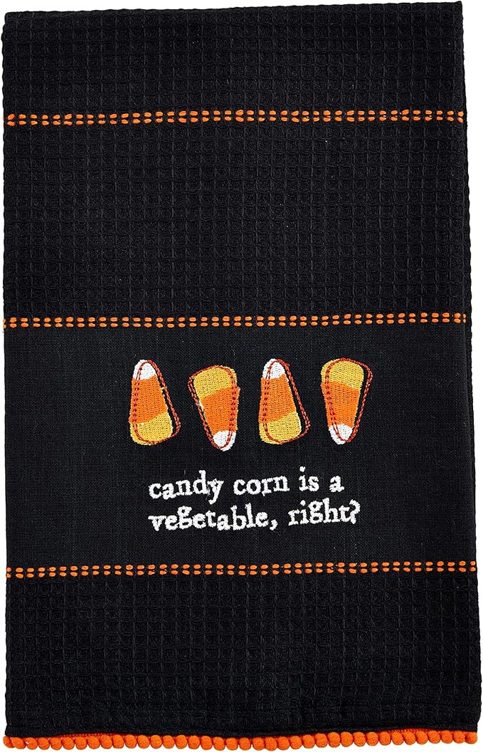 Mud Pie Halloween Towel, Candy Corn, 16 1/2" x 26" | Amazon (US)