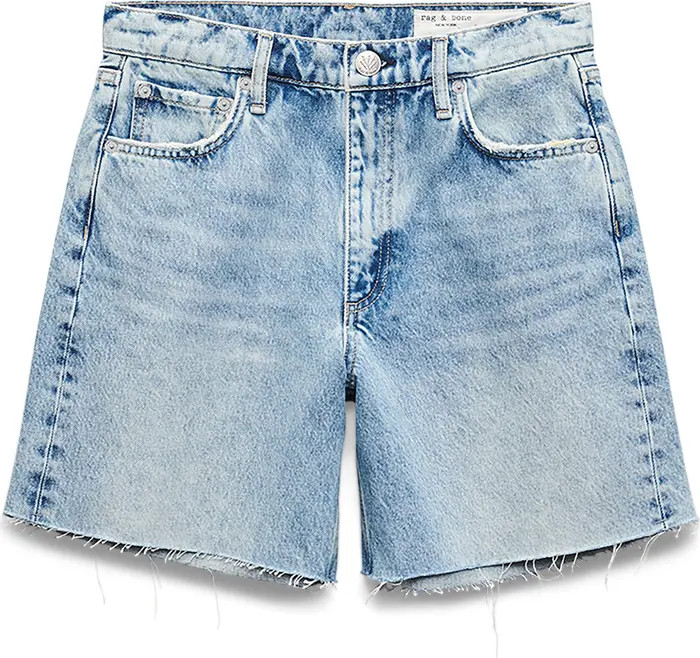 rag & bone Kaia Raw Hem High Waist Relaxed Fit Denim Shorts | Nordstromrack | Nordstrom Rack