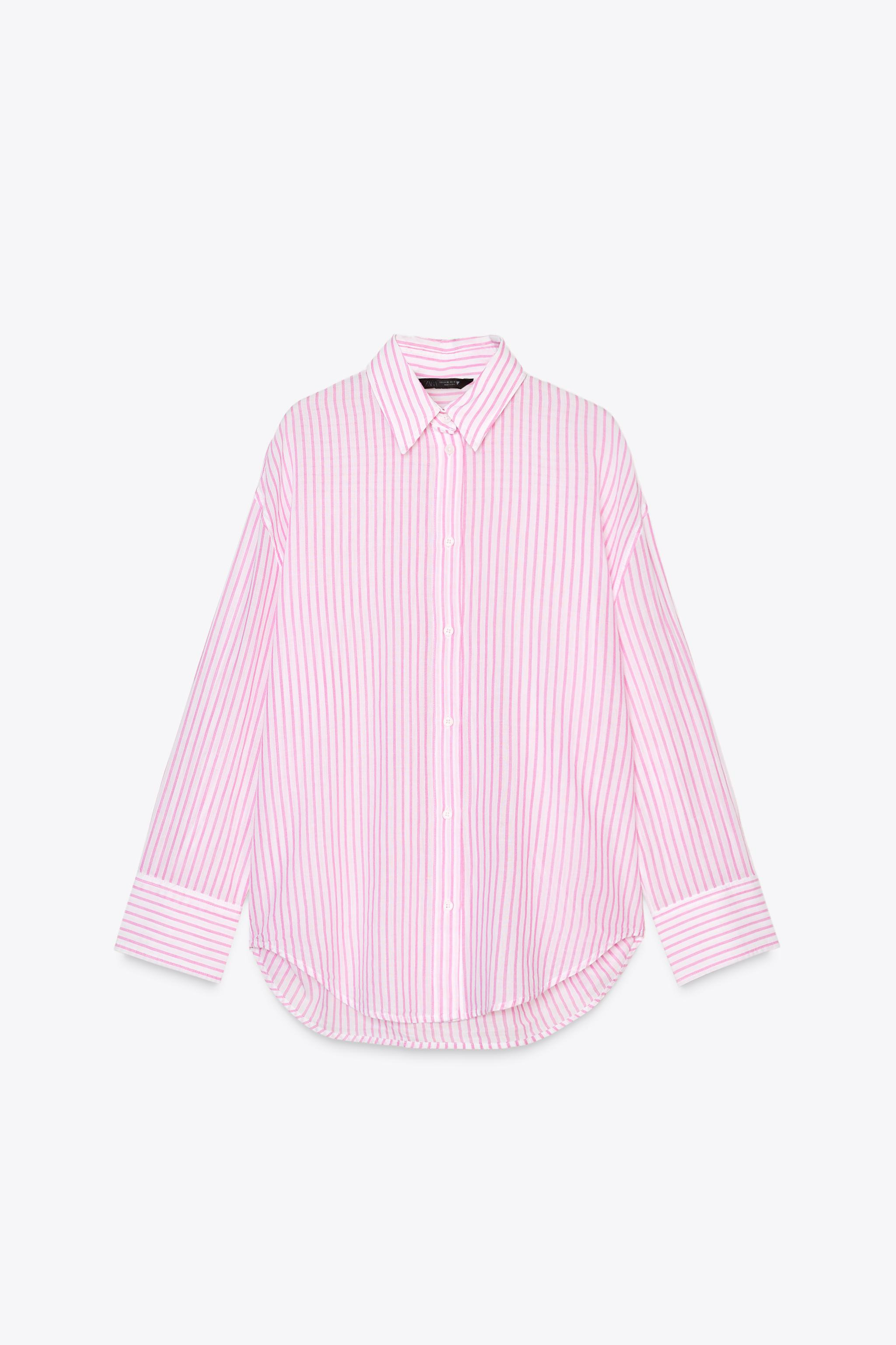 STRIPED OVERSIZED SHIRT | Zara US