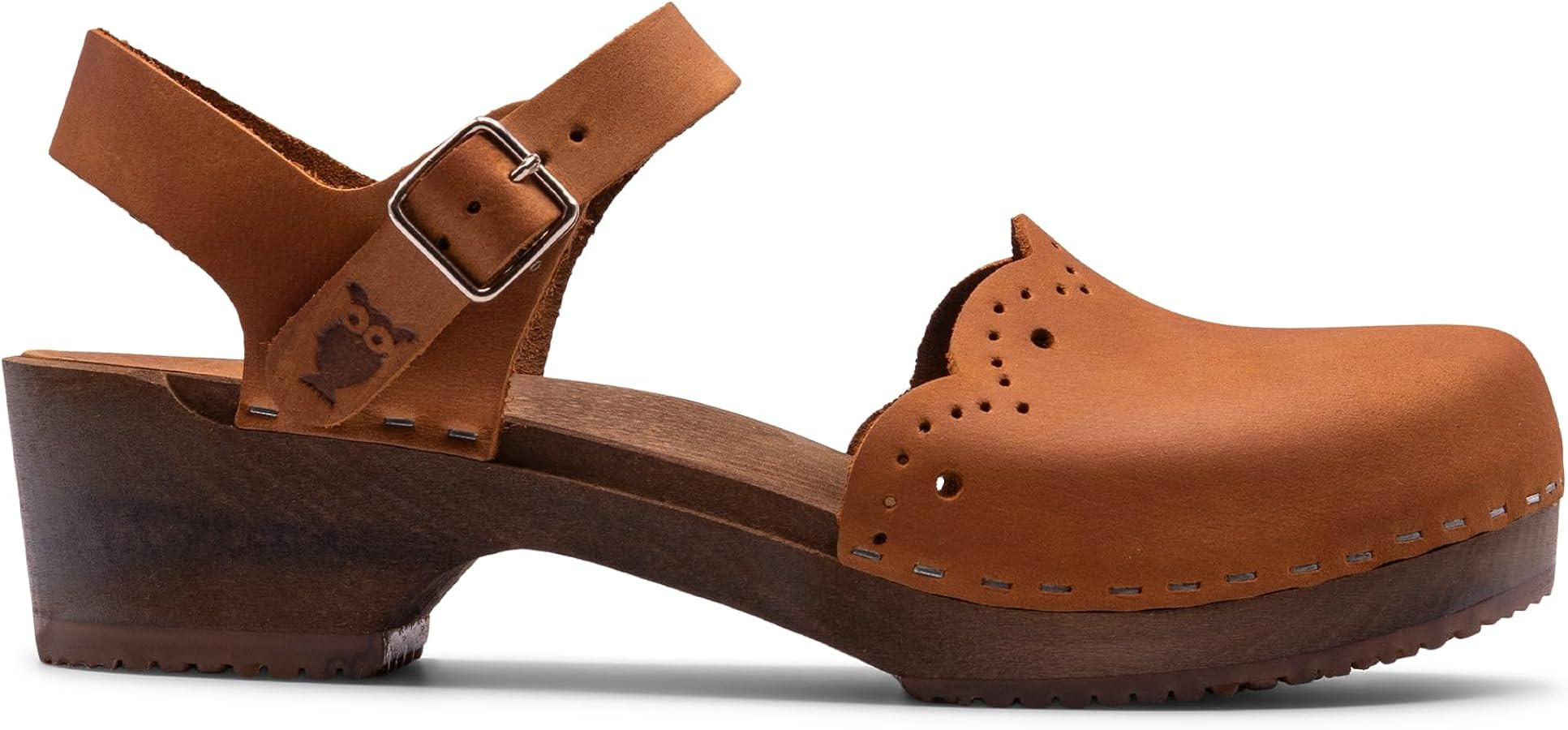 Sandgrens Handmade Swedish Wood Clogs for Women, Low Heel Sandals | Milan | Amazon (US)