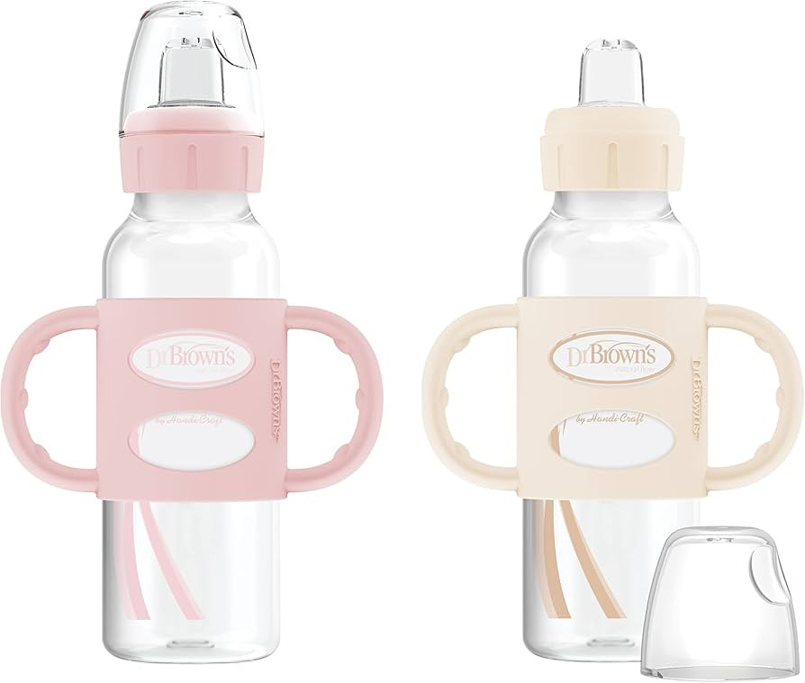 Dr. Brown’s® Milestones™ Narrow Sippy Bottle with 100% Silicone Handles, Easy-Grip Bottle wi... | Amazon (US)