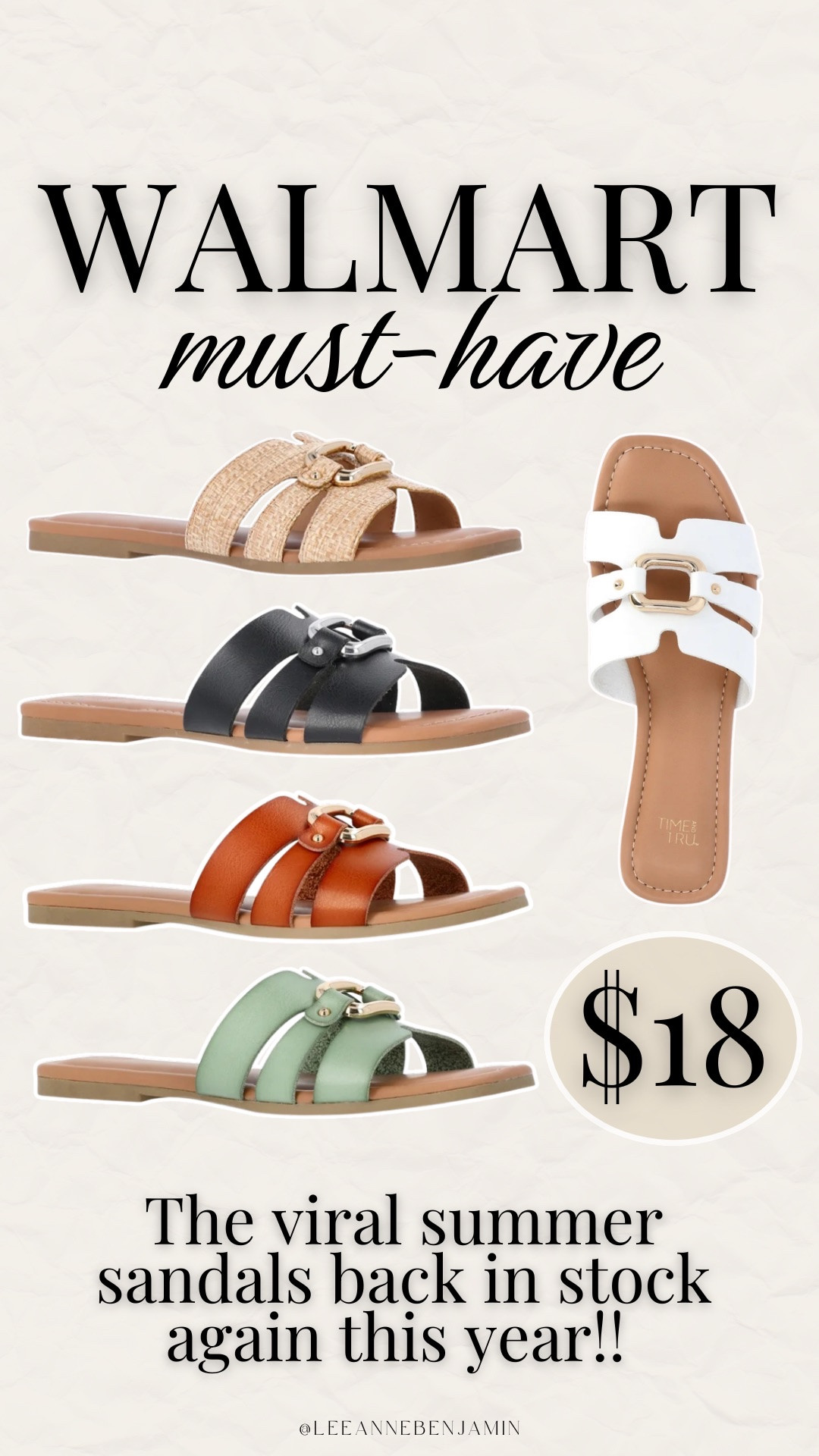Under $20 sandals from Walmart! 

#LTKSeasonal #LTKgrwm #LTKootd
