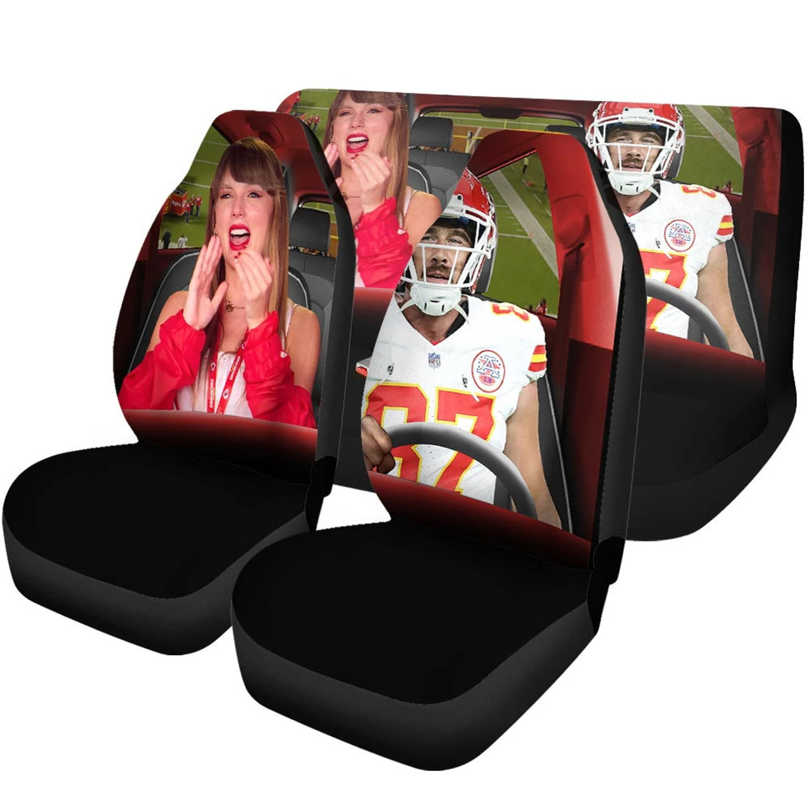 Travis Kelce Taylor Swift Kansas City Football Car Sun Shade, Chiefs Football Car Sunshade, Footb... | Etsy (US)