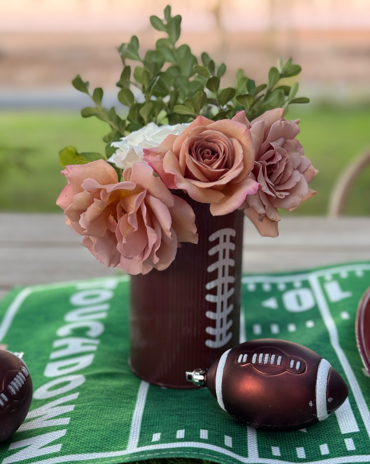 Super Bowl finds. Super Bowl centerpiece. Football vase. Super Bowl table decor. Super Bowl party decor. 

#LTKParties #LTKHome #LTKSeasonal