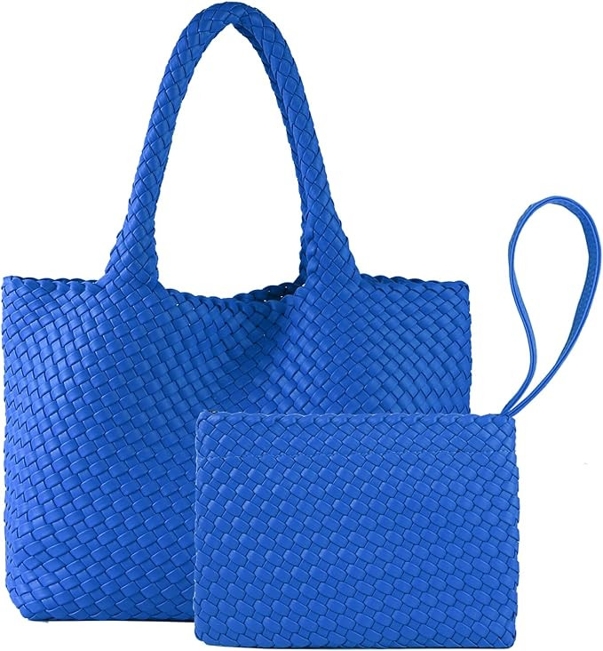SporGenius Woven Tote Bag for Women Large Handwoven Totes with Handmde Purse | Amazon (US)