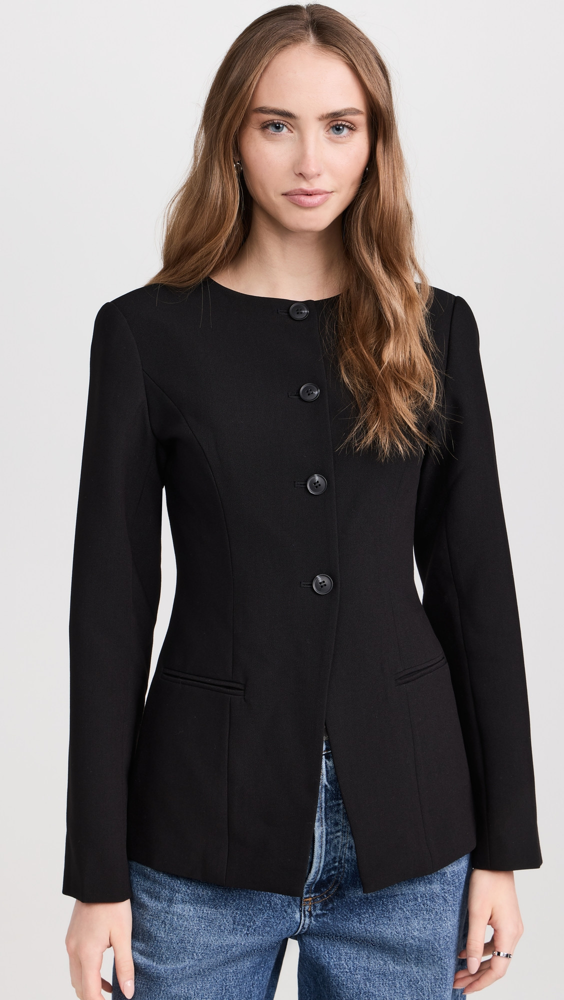 ALIGNE Daphne Long Waisted Blazer Black 12 | Shopbop