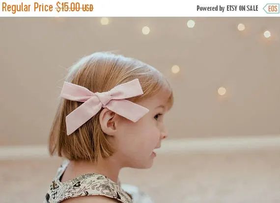 Girls Hair Bows - Baby Hair Clips - Big Baby Hair Bows - Hair Clip - Pink Baby Girl Bows - Second Bi | Etsy (US)