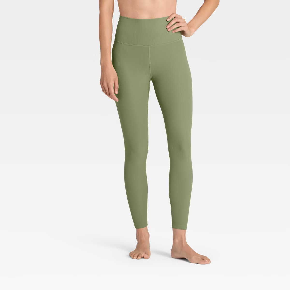 Women's Everyday Soft High-Rise Ribbed 7/8 Leggings - All In Motion™ | Target