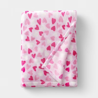 Printed Plush Throw Ivory/Pink/Red - Room Essentials™ | Target