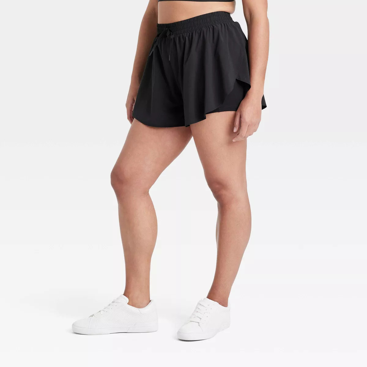 Women's Woven High-Rise Flutter Shorts 3" - All In Motion Black M | Target