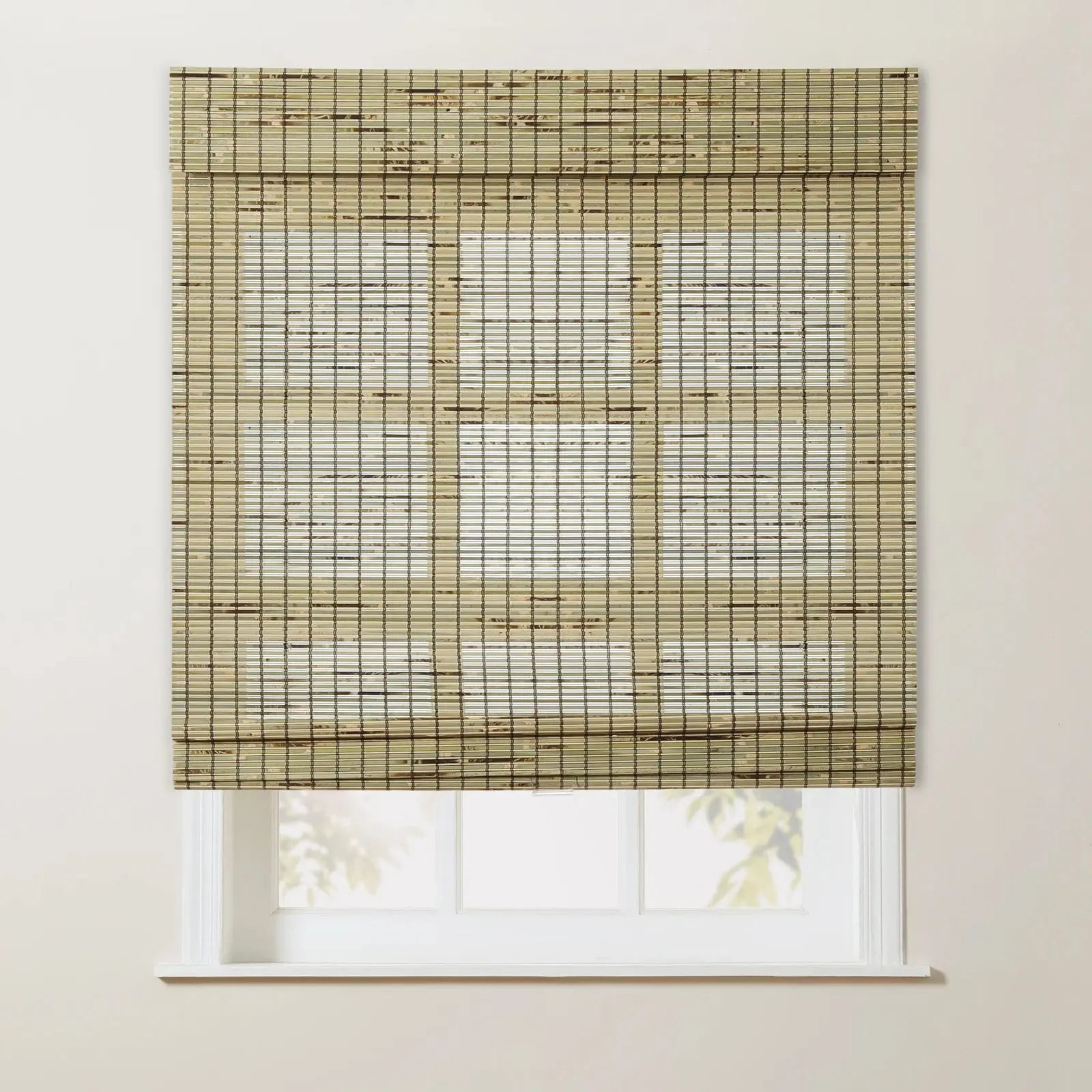 Sybil Natural Bamboo Roman Shade - Bamboo | TWOPAGES