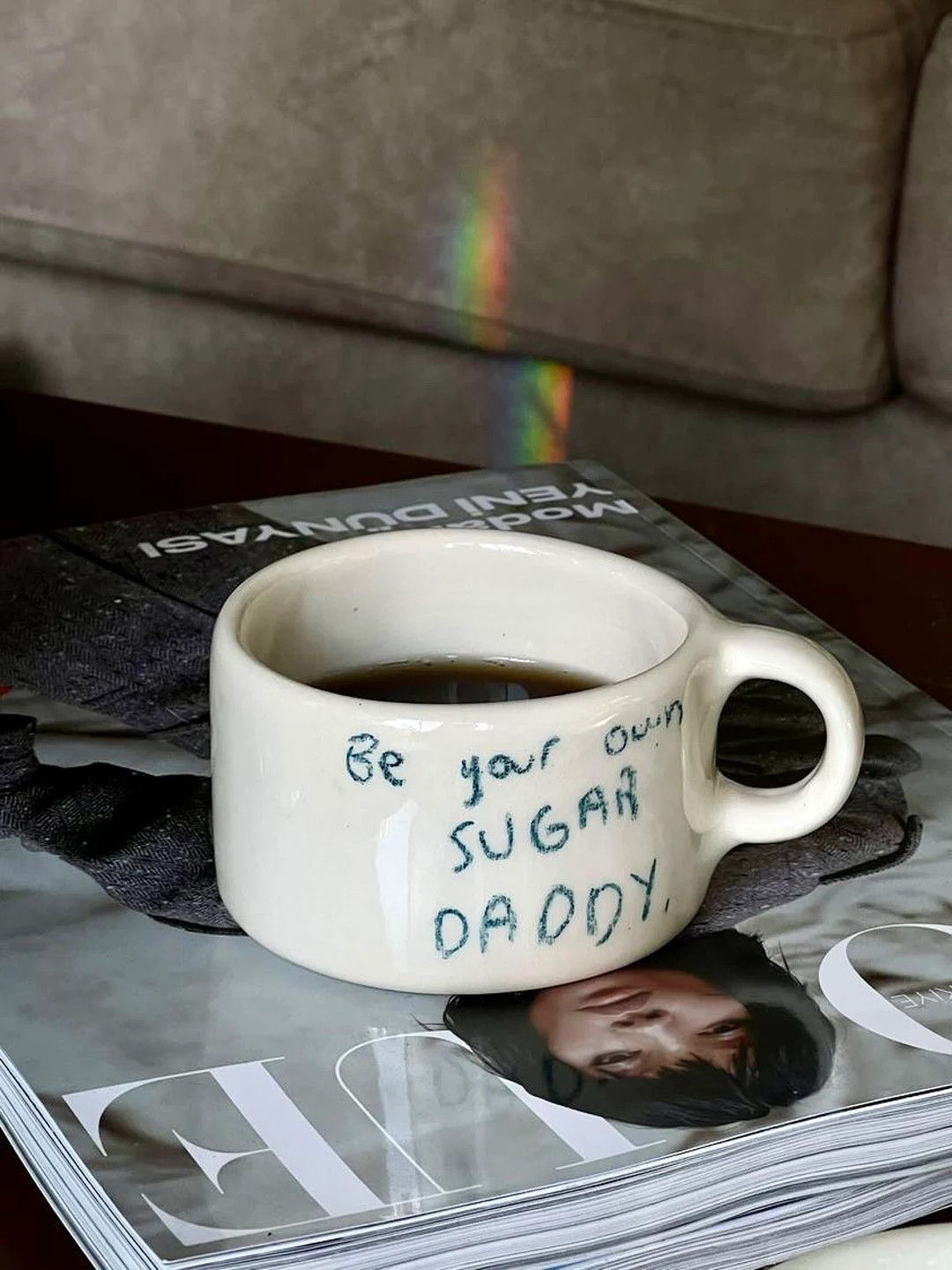 Handmade Ceramic Smiley Mug/ Sugar Daddy - Etsy | Etsy (US)