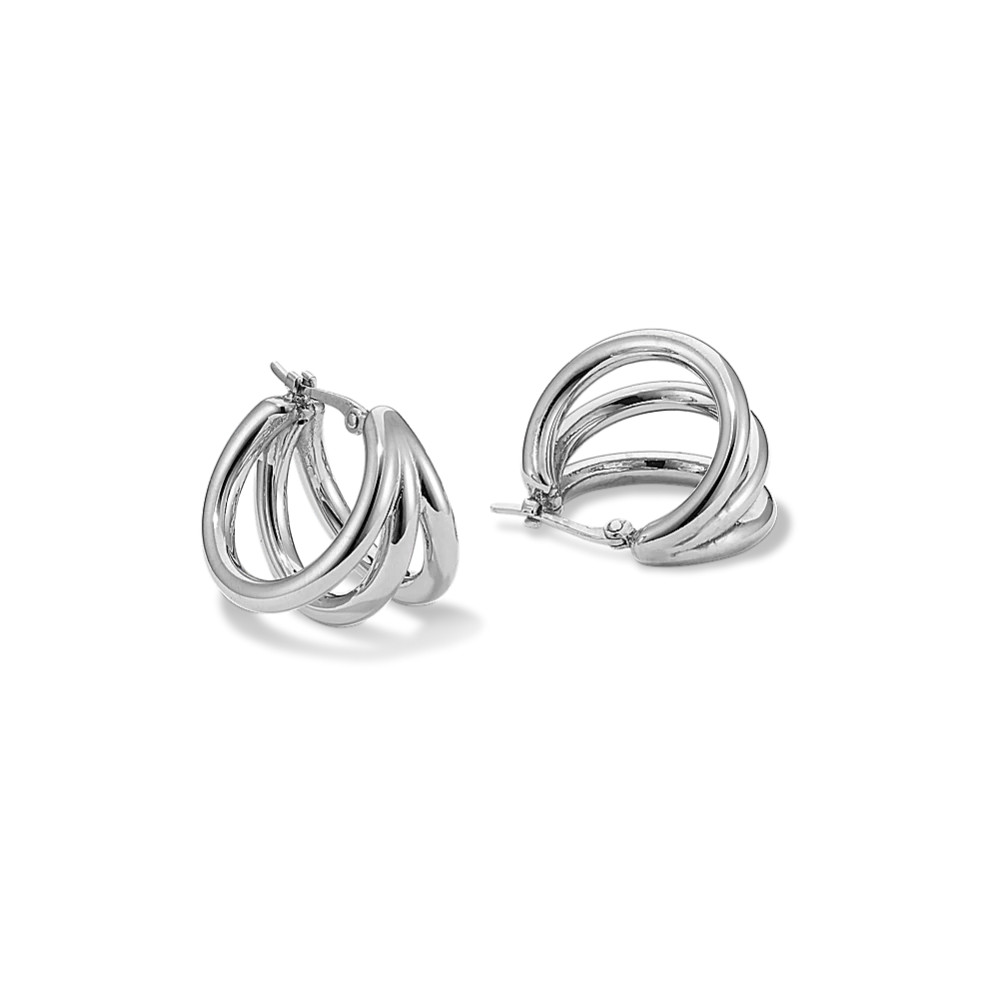 Sterling Silver Triple Hoops | Shane Co