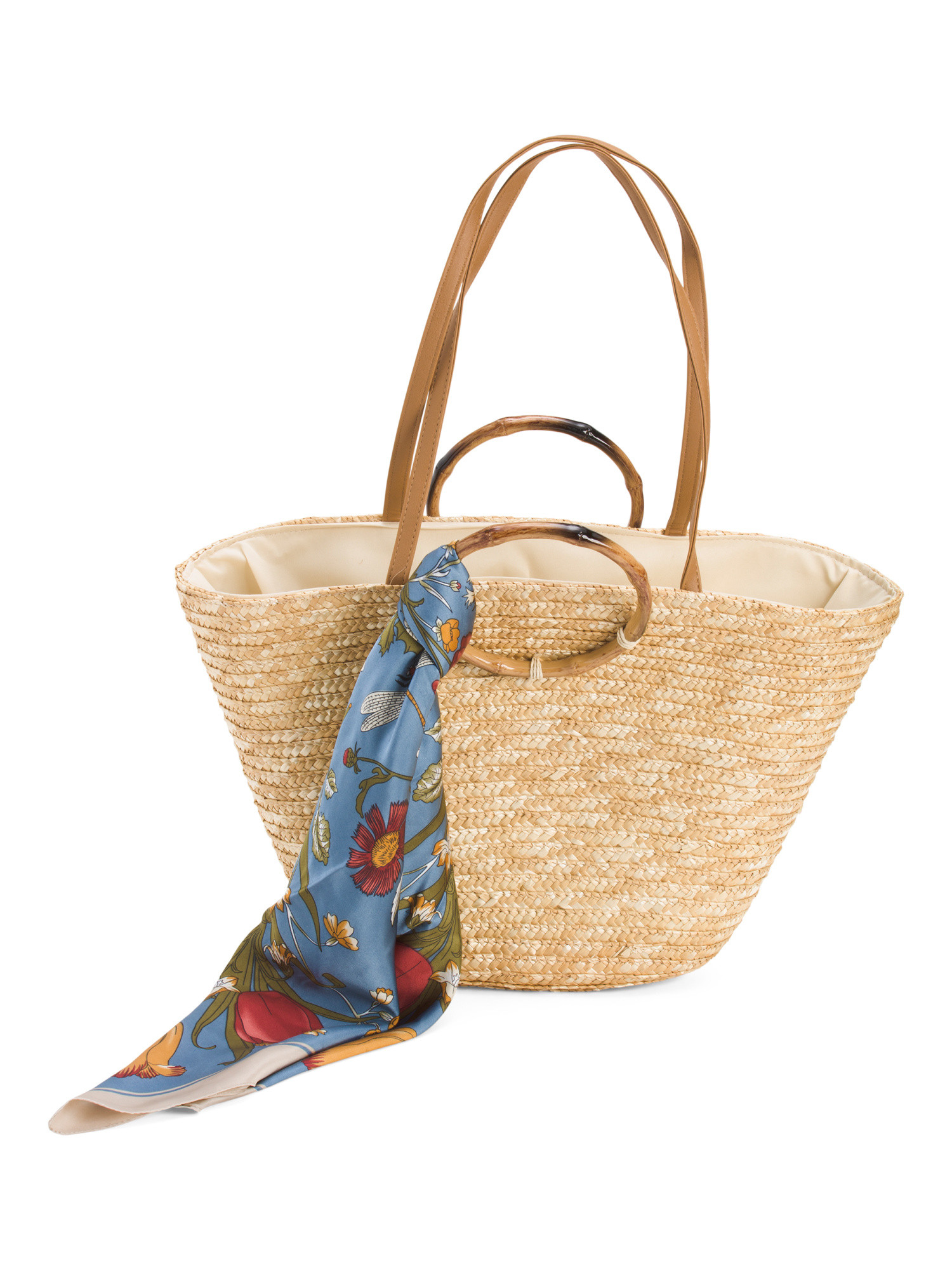 Straw Picnic Basket Style Bag | Handbags | Marshalls | Marshalls