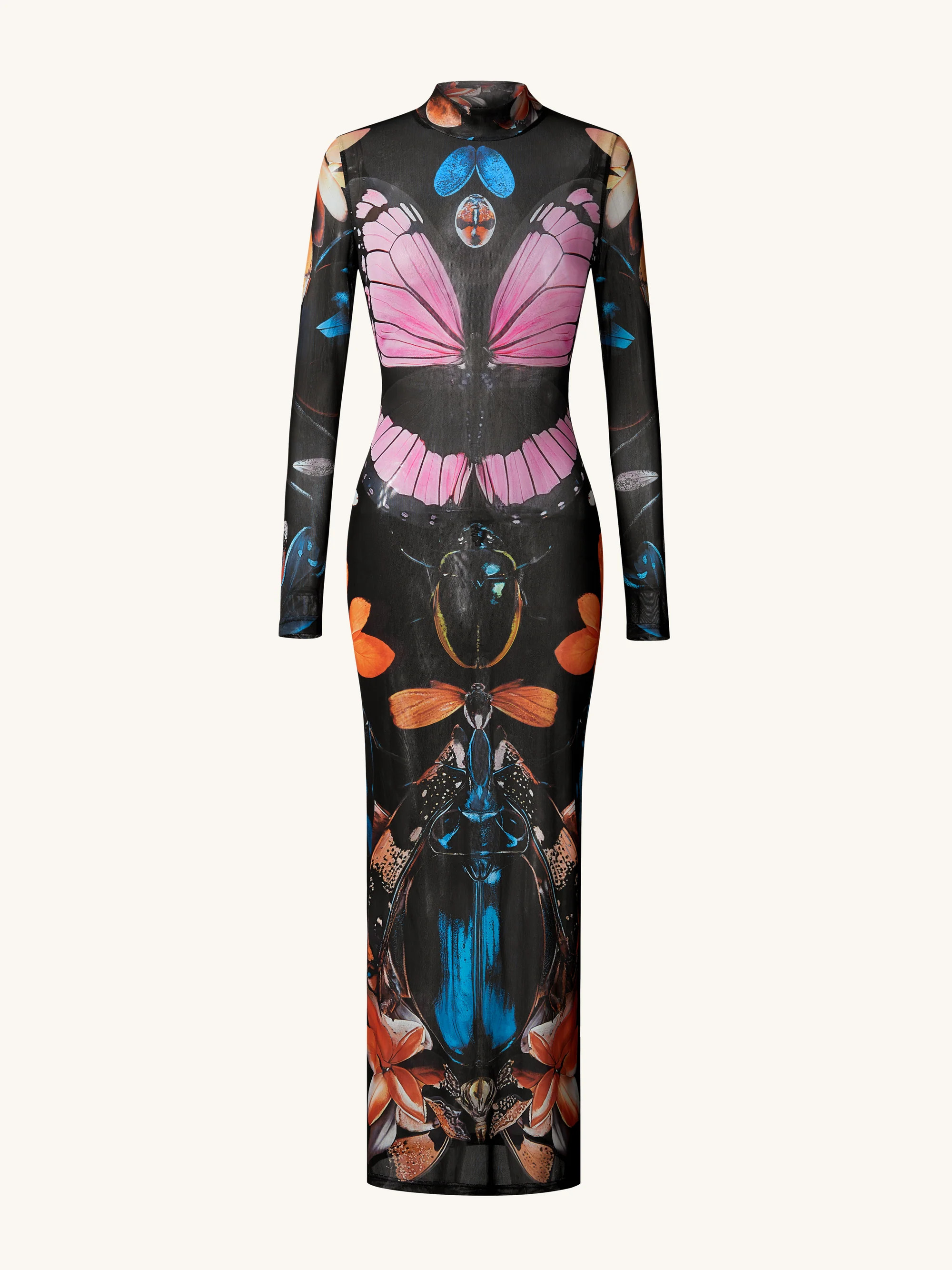 Sheer Butterfly and Beetle Gown - Multicolor | JW PEI US