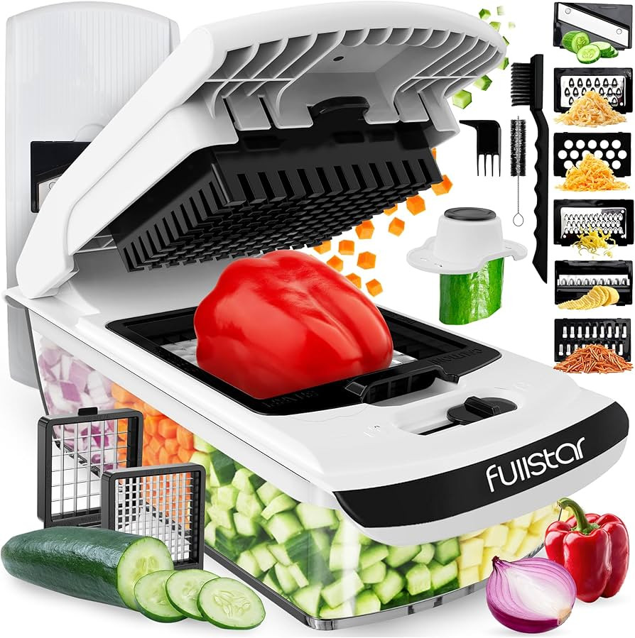 Fullstar All in One Vegetable Chopper and Mandoline Slicer - Food Chopper with Container and Juli... | Amazon (US)