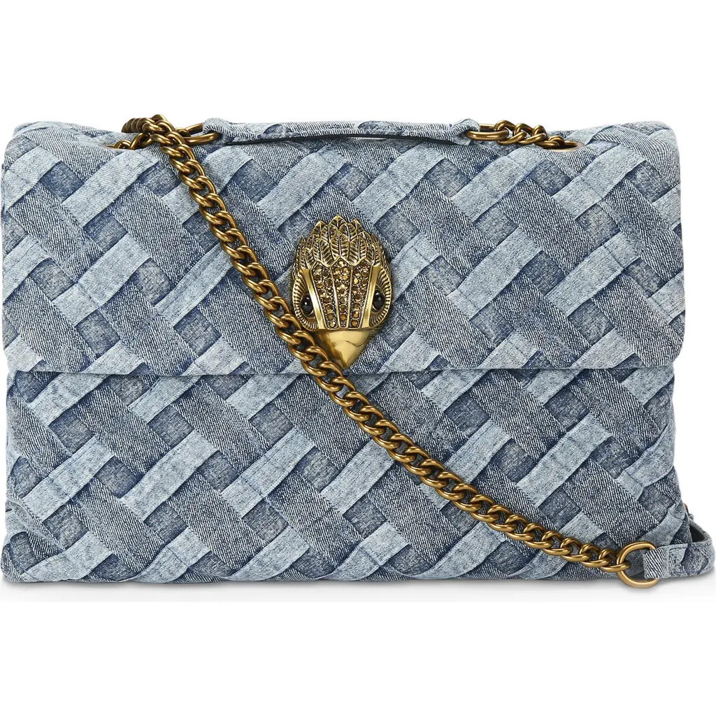 Kurt Geiger London Kensington Woven Denim Bag in Navy at Nordstrom | Nordstrom