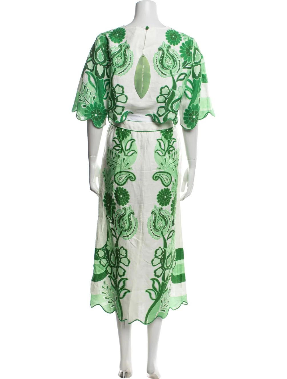 Linen Floral Print Skirt Set w/ Tags | The RealReal