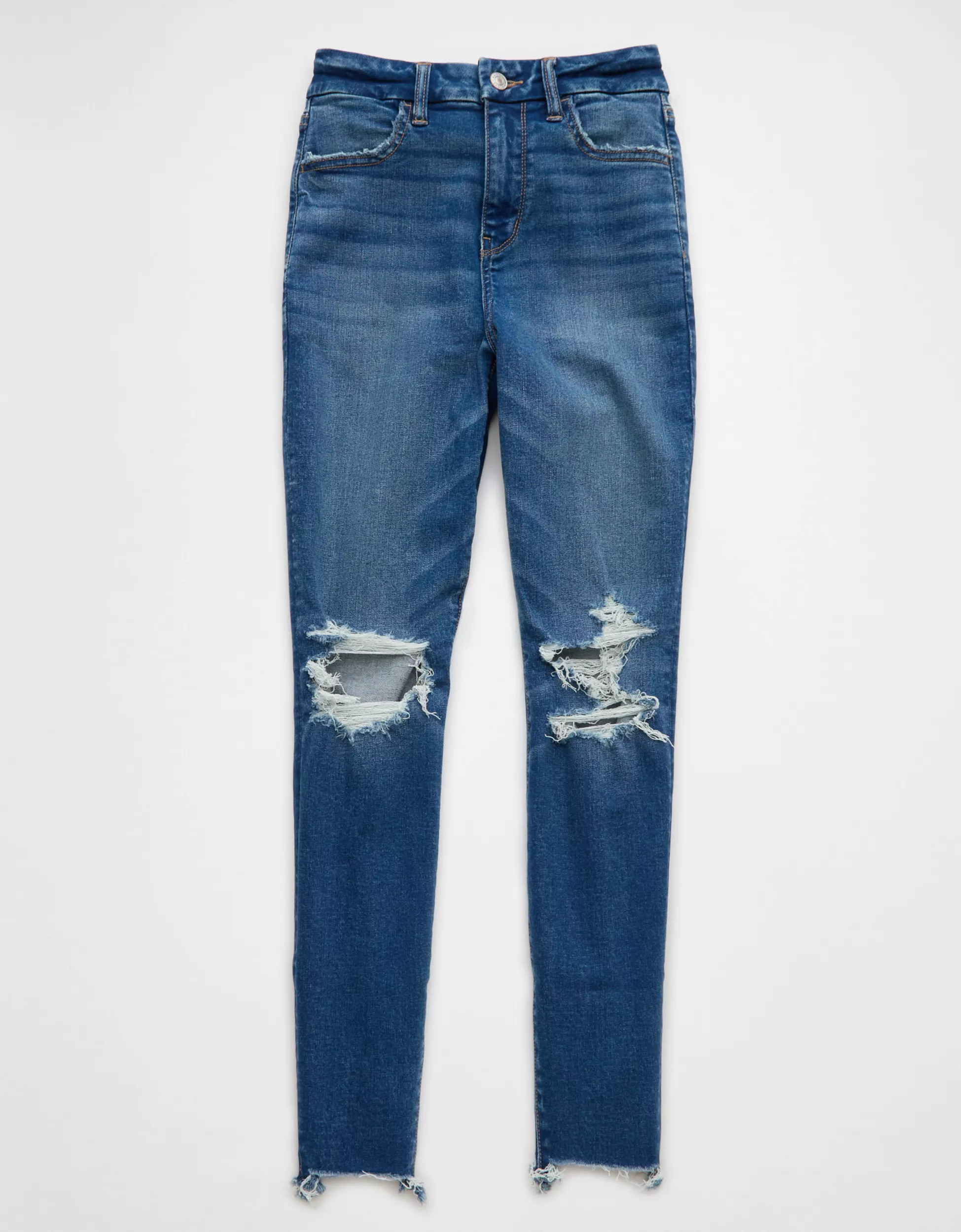 AE Next Level Curvy Ripped High-Waisted Jegging | American Eagle Outfitters (US & CA)