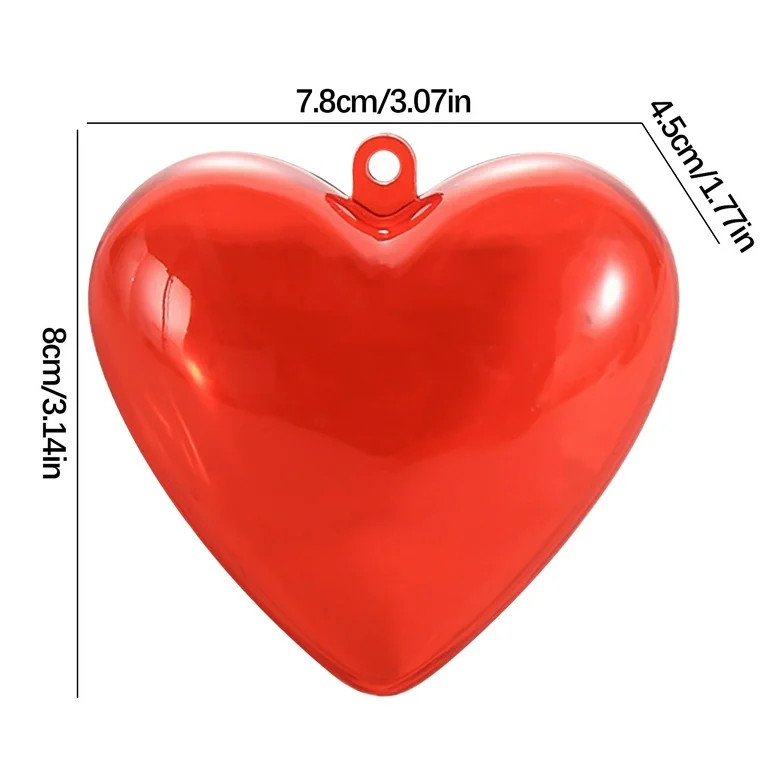 Vikakiooze Plastic Heart Ornaments,Hearts Filled Candy Box Case Plastic Container,Open Decorative... | Walmart (US)