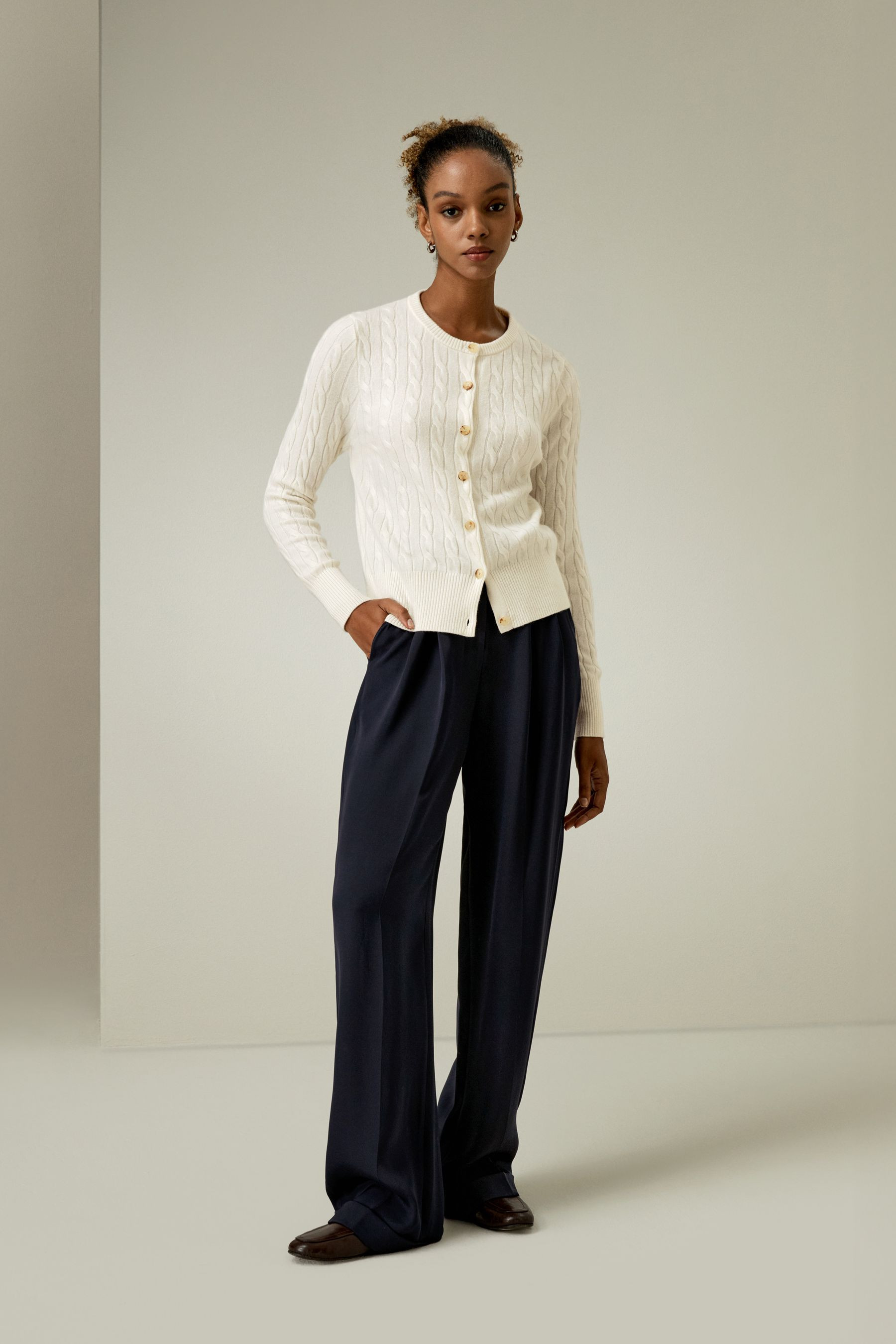 Baby Cashmere Cable-Knit Cardigan | LilySilk